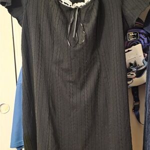 Black cottage core dress